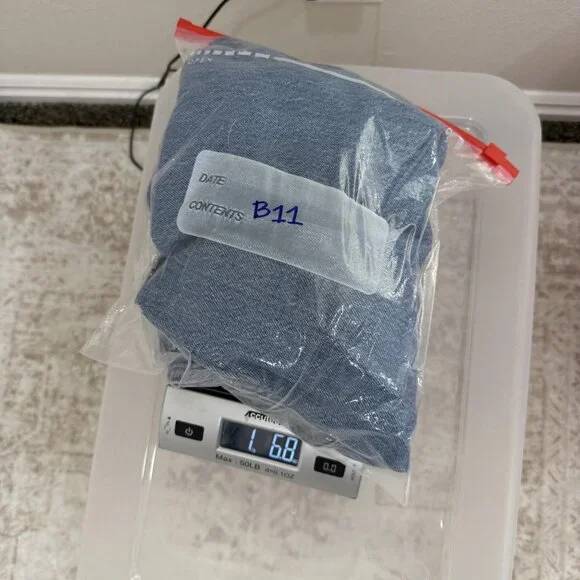 Levis Premium Loose Straight Jeans Mens 29x30 Blue Denim Waterless Relaxed Fit - Picture 15 of 15